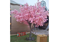 木製の人工的な花の木、1mの結婚の擬似ピンクの花の木